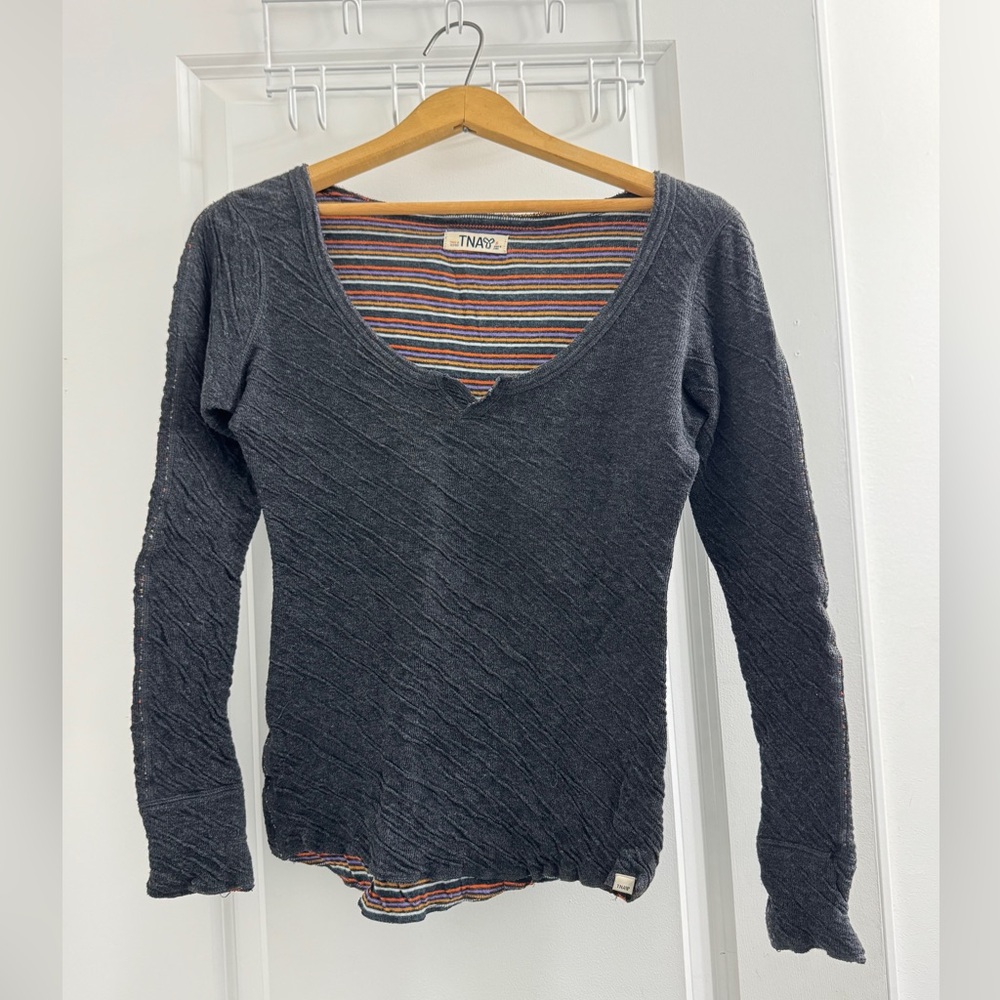 TNA Reversible Long Sleeved Top Grey/striped multicolour